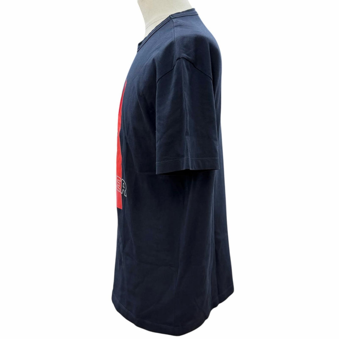 Great MONCLER Short sleeve T-shirt Navy cotton mens L F20918C78410