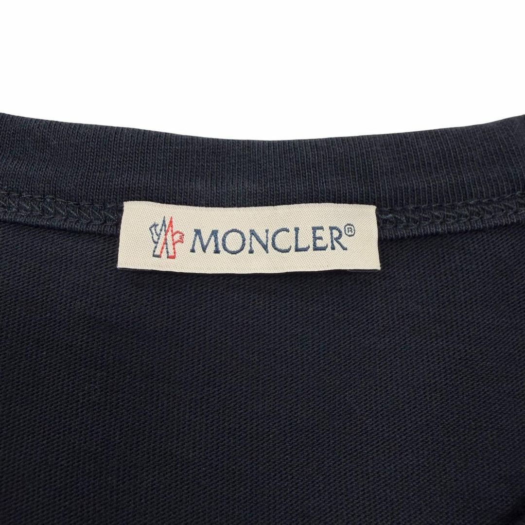 Great MONCLER Short sleeve T-shirt Navy cotton mens L F20918C78410
