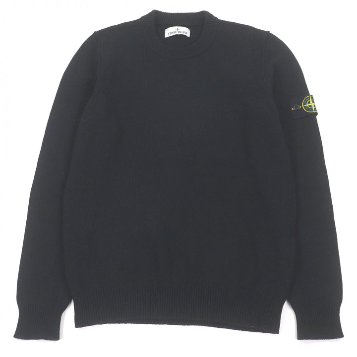 Great STONE ISLAND sweater With logo emblem black wool mens M 8115508A3