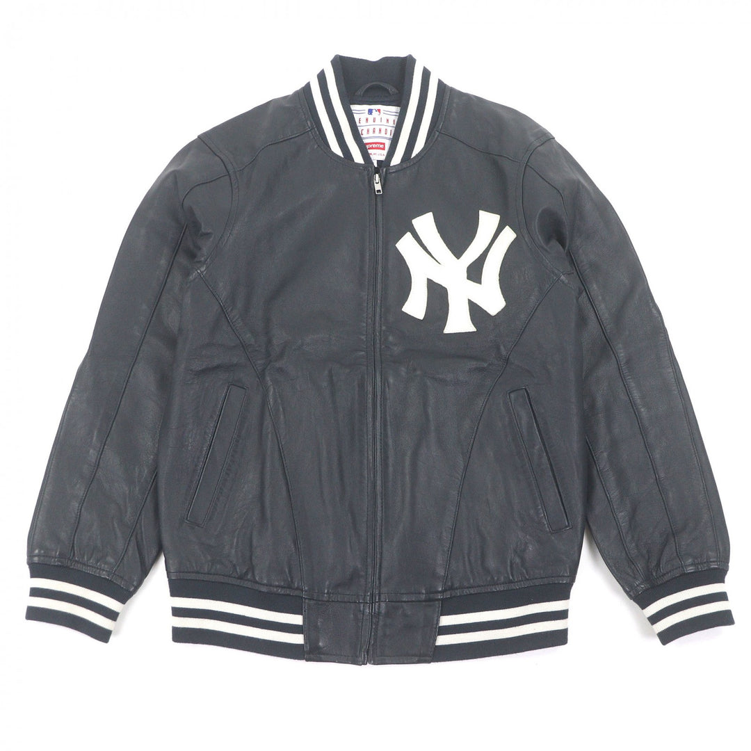 Great Supreme NEW YORK YANKEES Stajan NEW YORK YANKEES LEATHER VARSITY JACKET