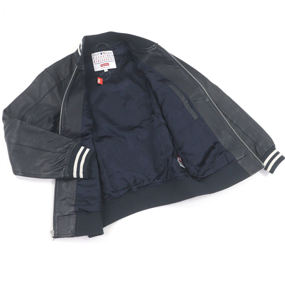 Great Supreme NEW YORK YANKEES Stajan NEW YORK YANKEES LEATHER VARSITY JACKET