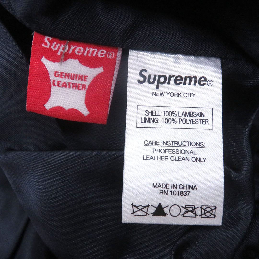 Great Supreme NEW YORK YANKEES Stajan NEW YORK YANKEES LEATHER VARSITY JACKET
