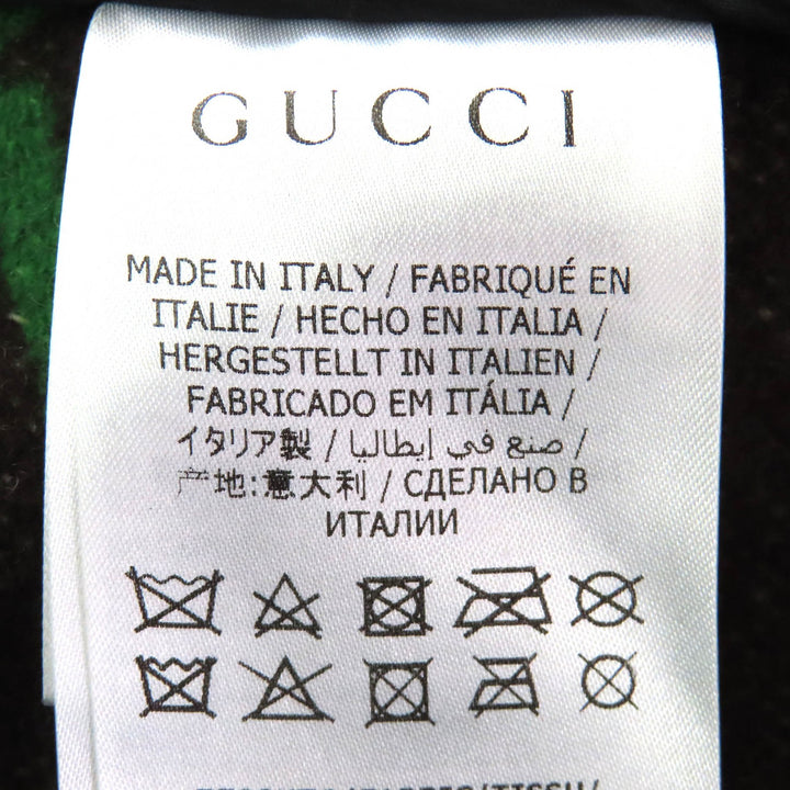Excellent GUCCI Check Pattern Lining GGPattern Horsebit Long Wool Coat 40 609030