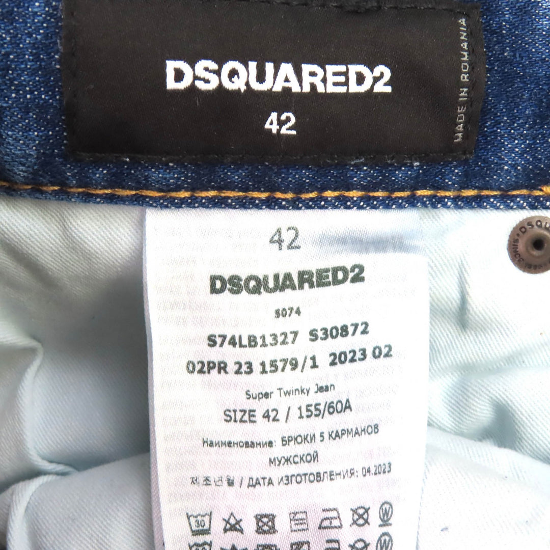 Discounted Great DSQUARED2 Denim pants SUPER TWINKY JEANS Damage processing 42 S74LB1327