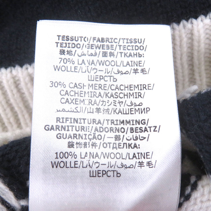 Great Alexander McQueen sweater Striped V-neck long-sleeve knit Ivory wool