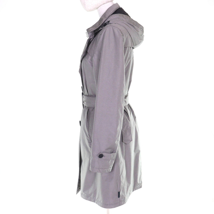 Excellent Herno coat Belted, padded, double-layered, long bed gray 42 IM16DL