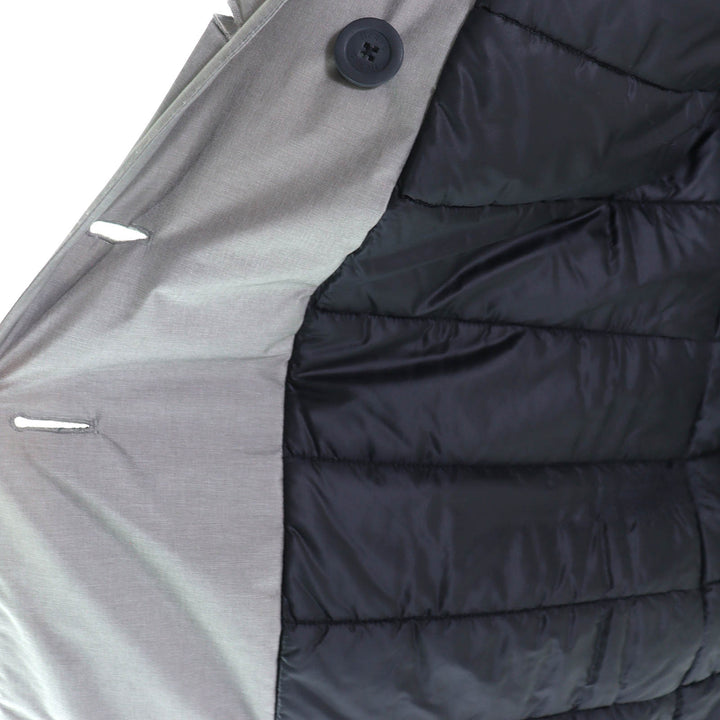 Excellent Herno coat Belted, padded, double-layered, long bed gray 42 IM16DL