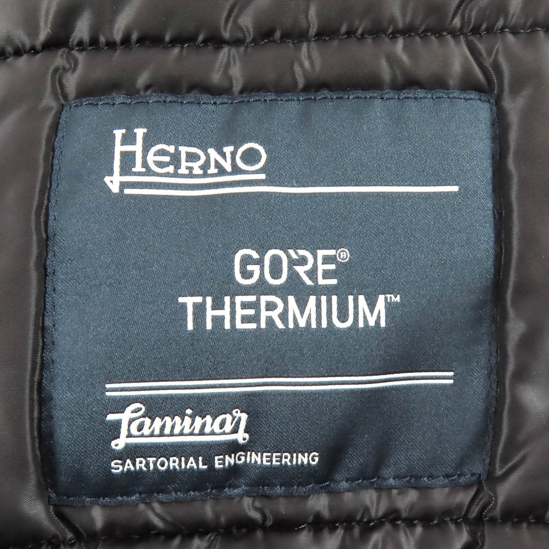 Excellent Herno coat Belted, padded, double-layered, long bed gray 42 IM16DL