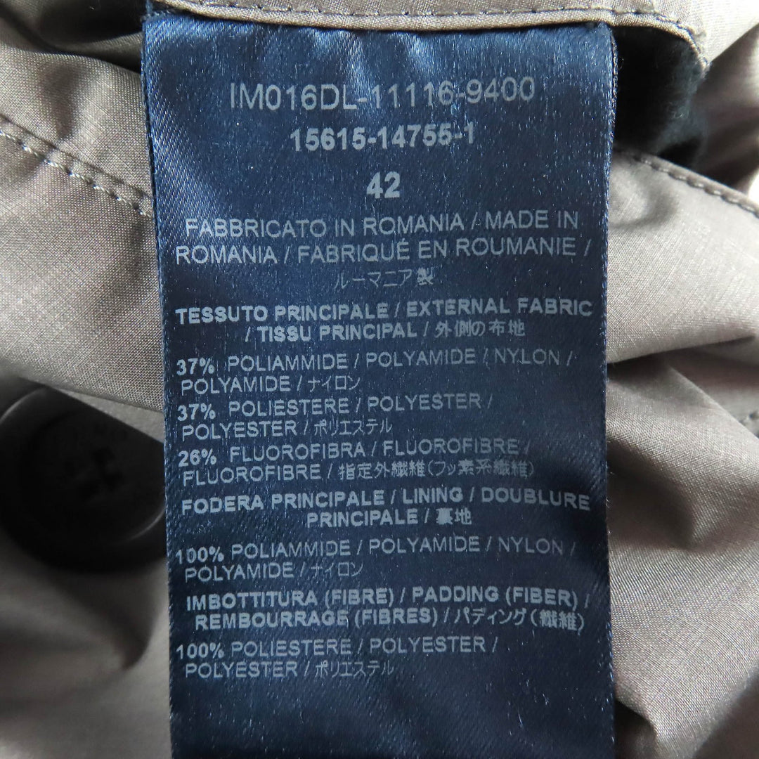 Excellent Herno coat Belted, padded, double-layered, long bed gray 42 IM16DL