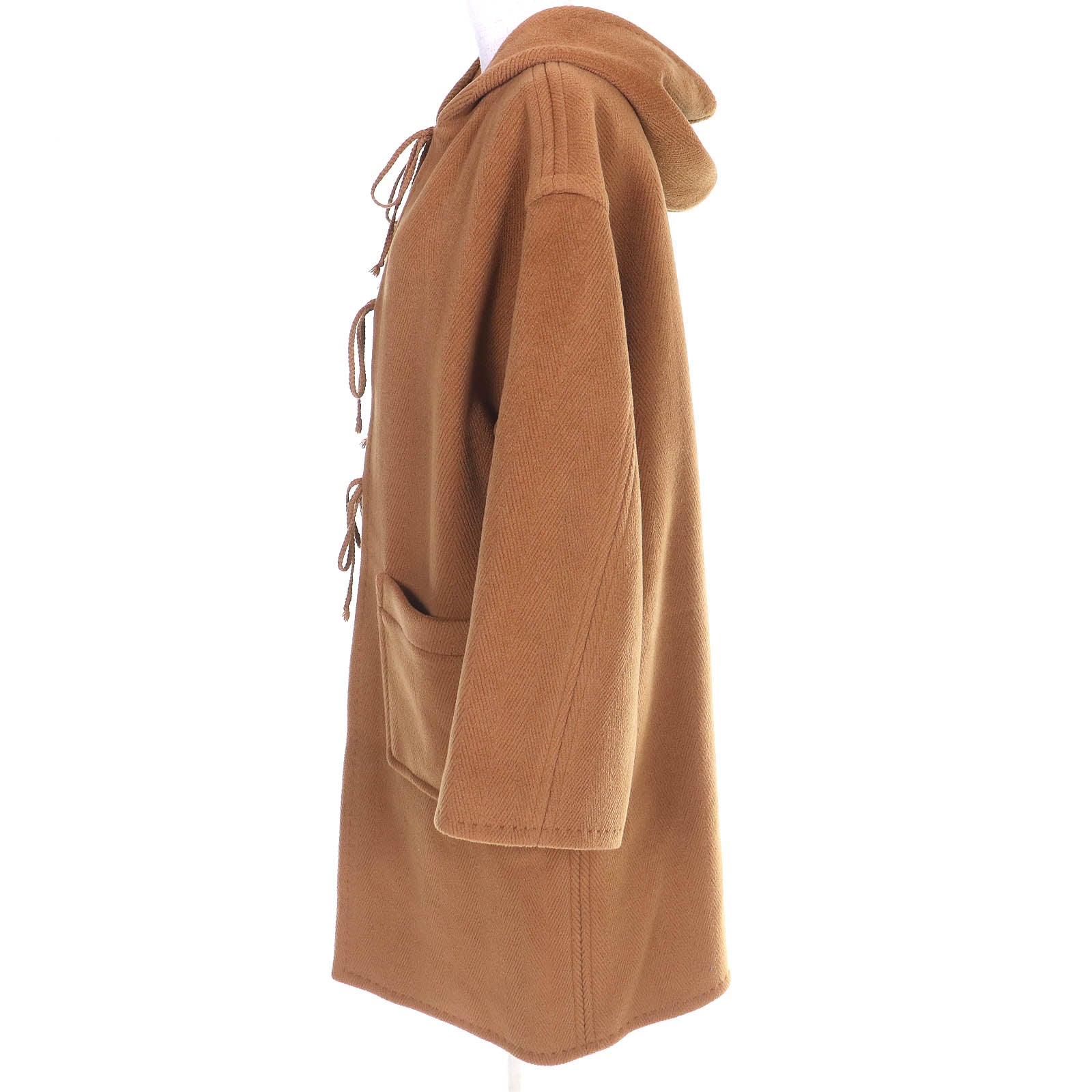 ジャケット・アウター AURALEE WOOL HERINGBONE PILE HOODED COAT Excellent AURALEE coat WOOL HERINGBONE PILE HOODED COAT Brown wool