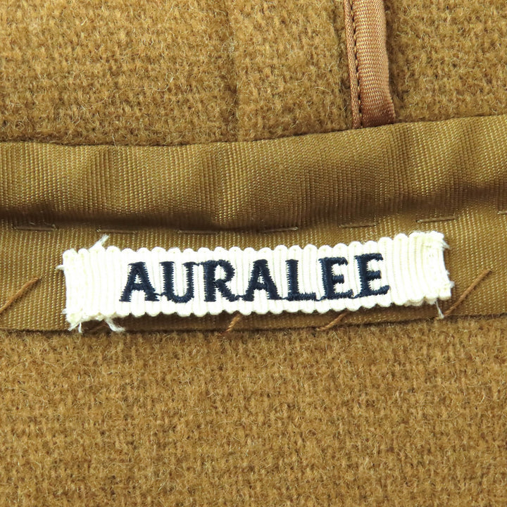 Excellent AURALEE coat WOOL HERINGBONE PILE HOODED COAT Brown wool 0 A22AC02WH