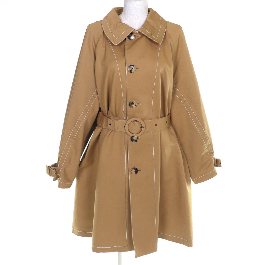 Excellent MARNI coat Belted stitched design single long beige 36 CPMA0091CU