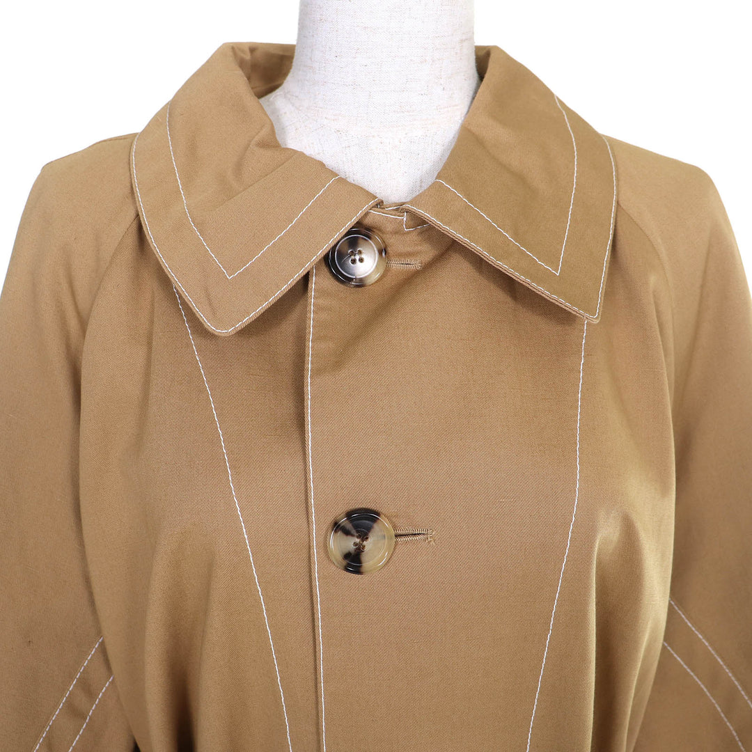 Excellent MARNI coat Belted stitched design single long beige 36 CPMA0091CU
