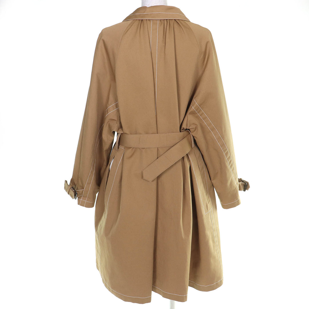 Excellent MARNI coat Belted stitched design single long beige 36 CPMA0091CU