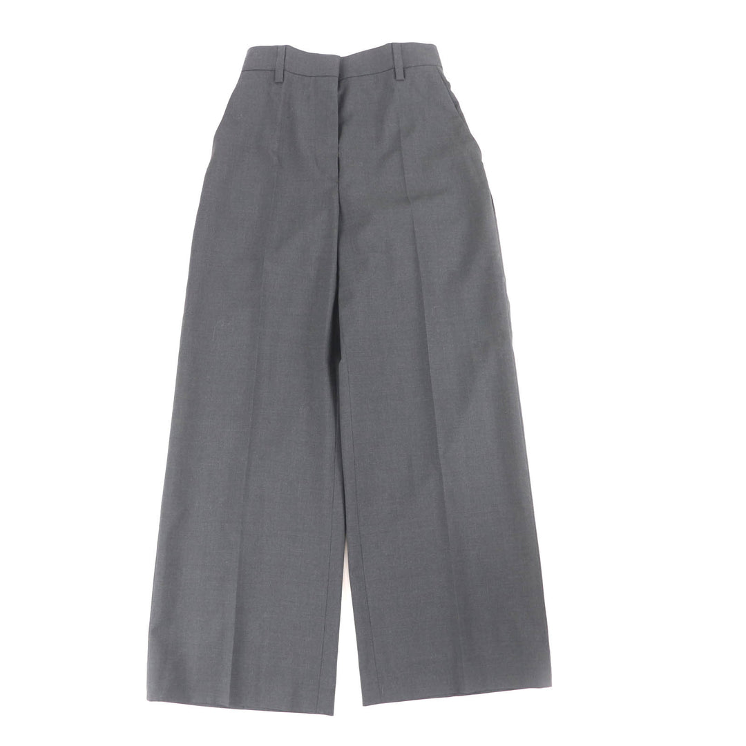 Excellent PRADA Pants Charcoal gray Virgin wool Women 36 DNA940