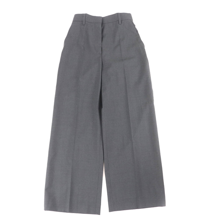 Excellent PRADA Pants Charcoal gray Virgin wool Women 36 DNA940