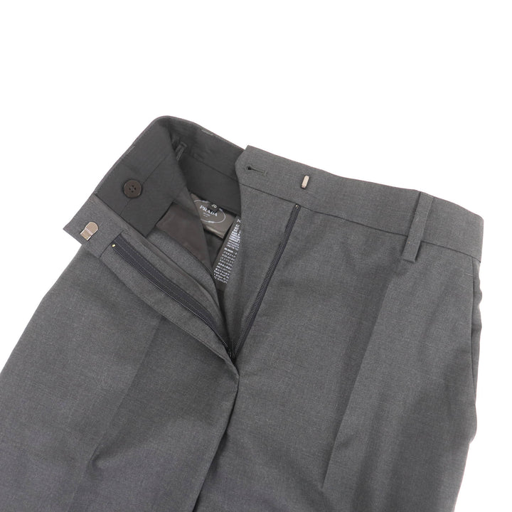 Excellent PRADA Pants Charcoal gray Virgin wool Women 36 DNA940