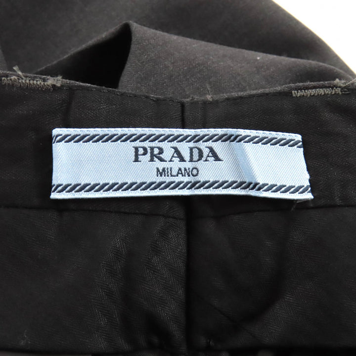 Excellent PRADA Pants Charcoal gray Virgin wool Women 36 DNA940