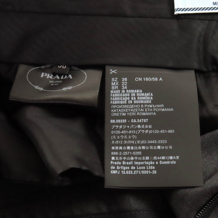 Excellent PRADA Pants Charcoal gray Virgin wool Women 36 DNA940