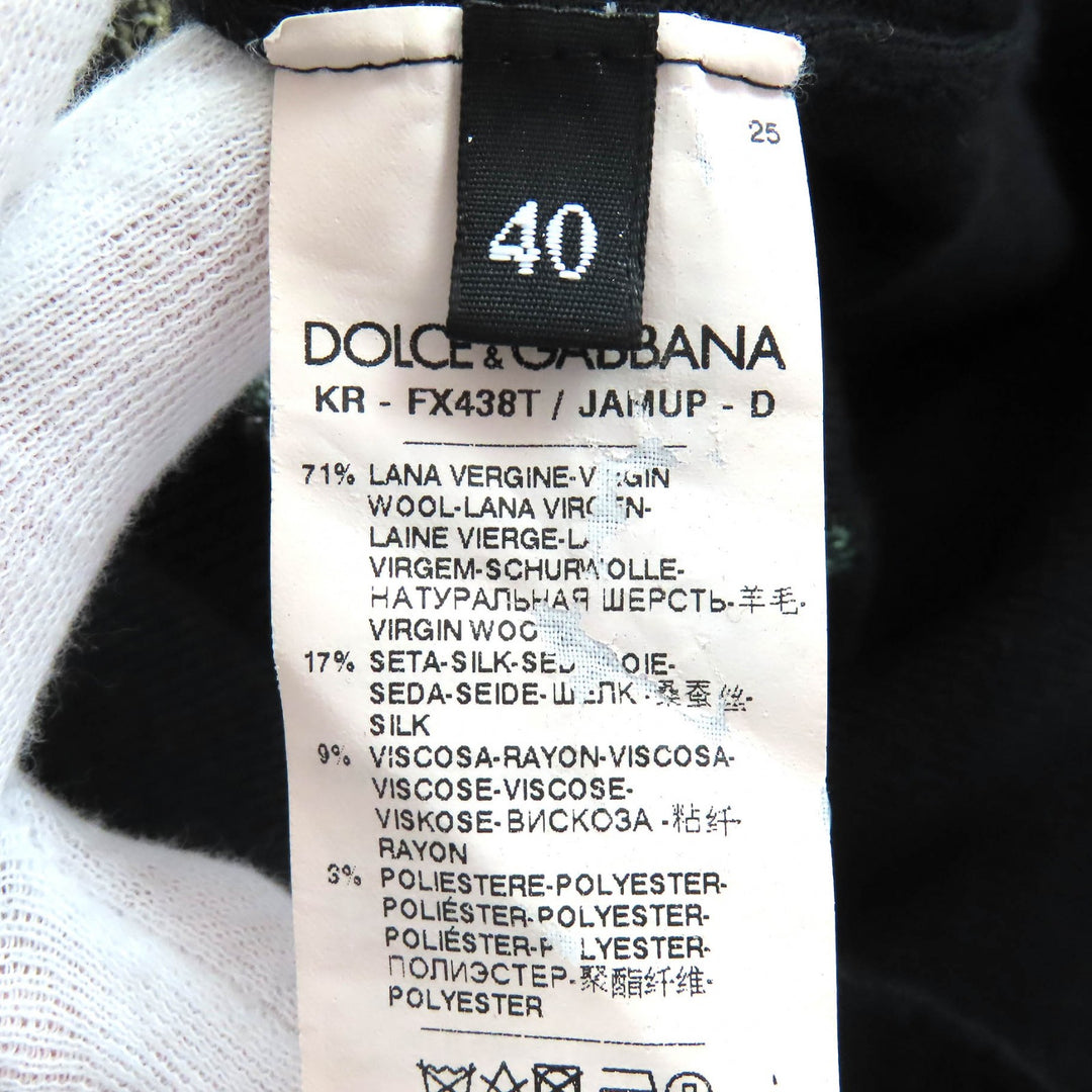 Great DOLCE&GABBANA Heart motif design all-over print 3/4 sleeve knit 40
