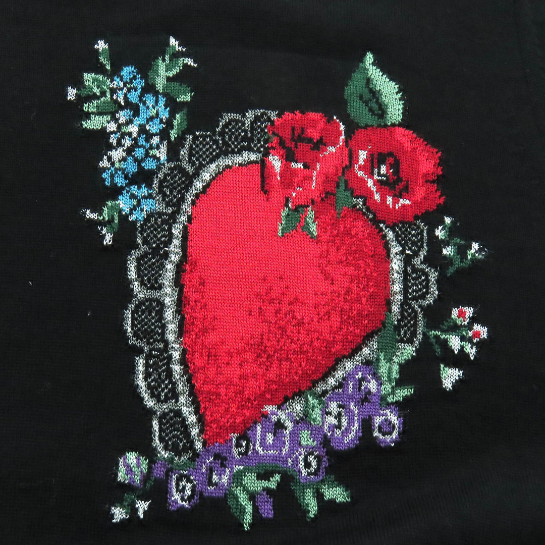 Great DOLCE&GABBANA Heart motif design all-over print 3/4 sleeve knit 40