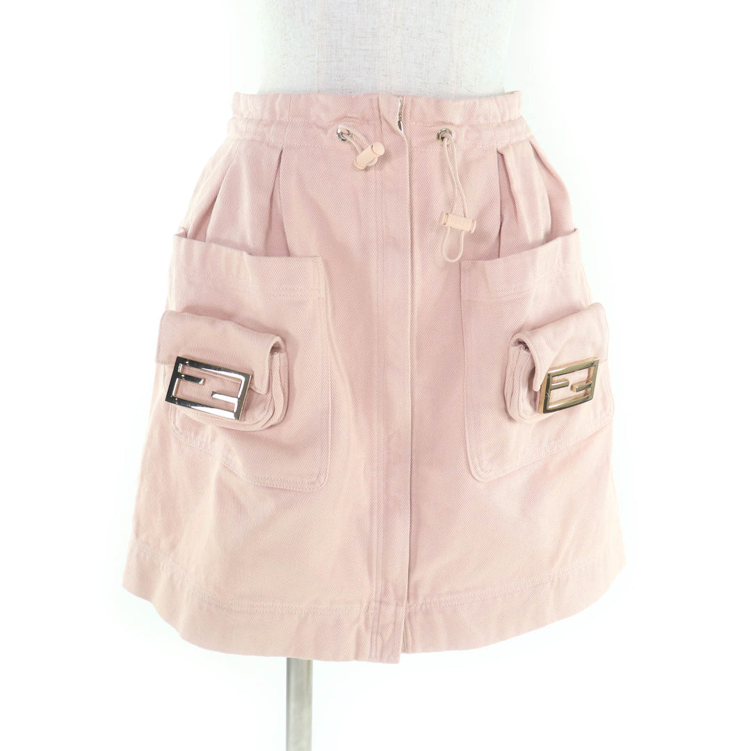 Great FENDI skirt pink cotton Women 38 FQ7439