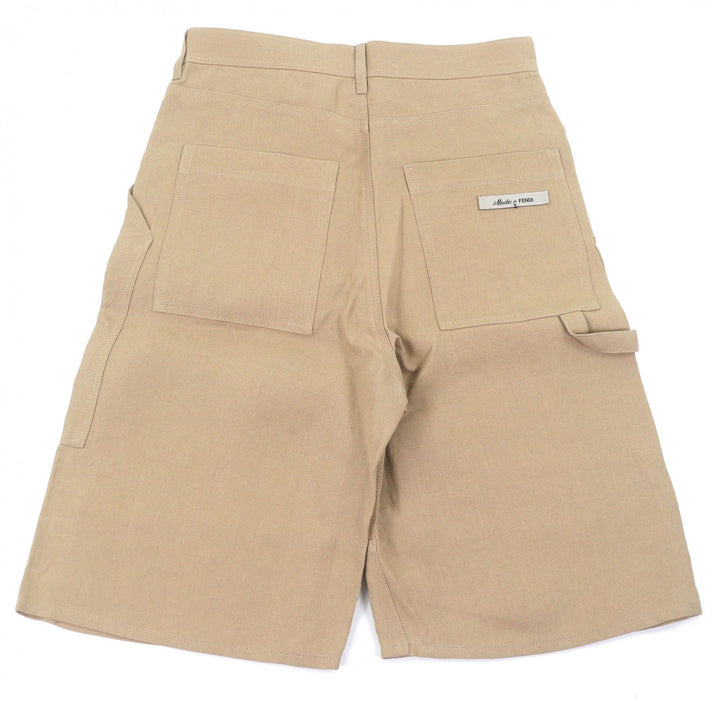 Pristine FENDI Pants Work Painter Bermuda Canvas Half beige
