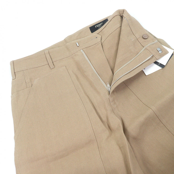 Pristine FENDI Pants Work Painter Bermuda Canvas Half beige