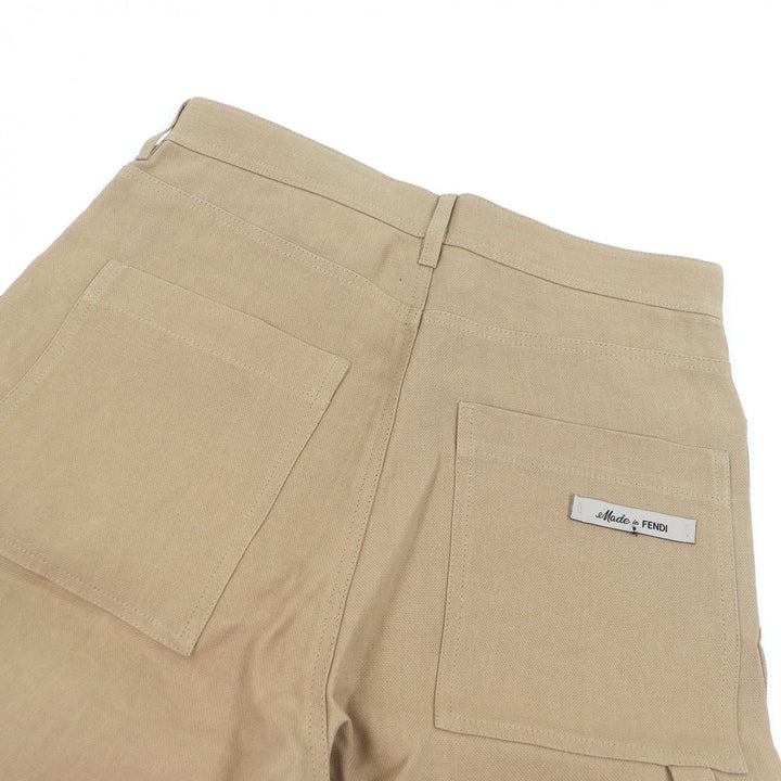 Pristine FENDI Pants Work Painter Bermuda Canvas Half beige