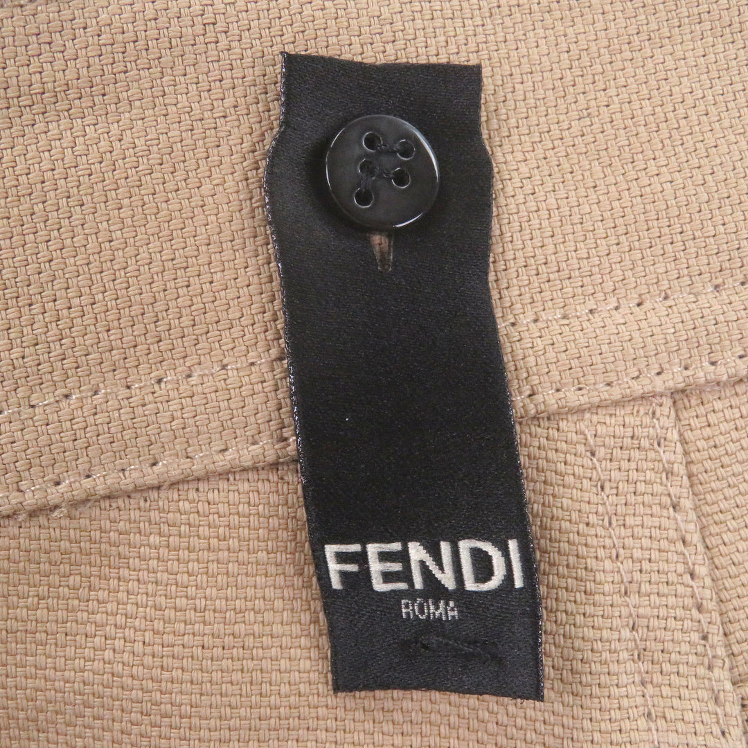 Pristine FENDI Pants Work Painter Bermuda Canvas Half beige