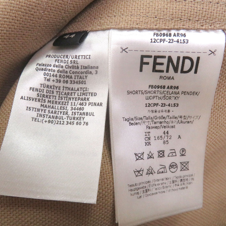 Pristine FENDI Pants Work Painter Bermuda Canvas Half beige
