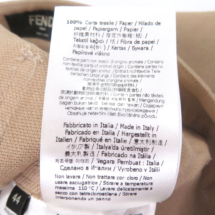 Pristine FENDI Pants Work Painter Bermuda Canvas Half beige