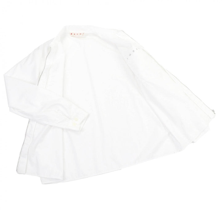 Excellent MARNI Long sleeve shirt Zip up white cotton mens 46 CUMU0297P0