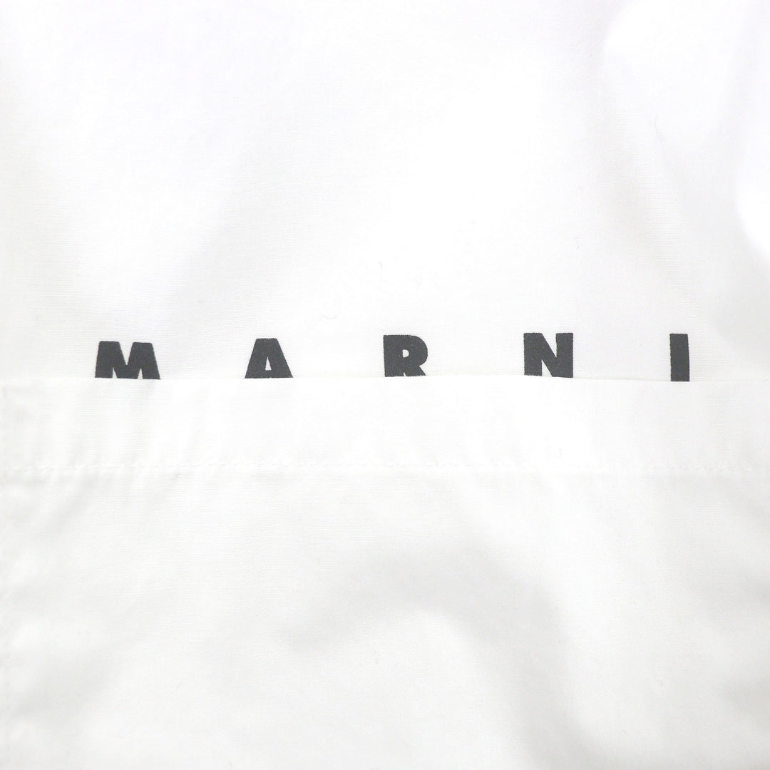 Excellent MARNI Long sleeve shirt Zip up white cotton mens 46 CUMU0297P0