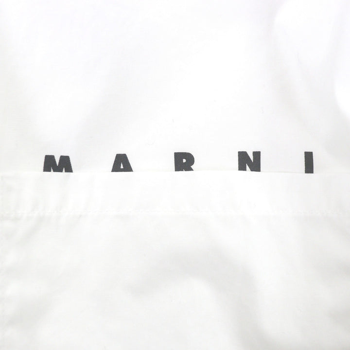 Excellent MARNI Long sleeve shirt Zip up white cotton mens 46 CUMU0297P0