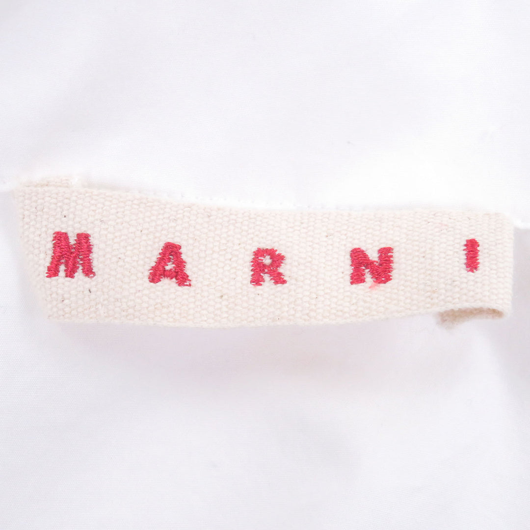 Excellent MARNI Long sleeve shirt Zip up white cotton mens 46 CUMU0297P0
