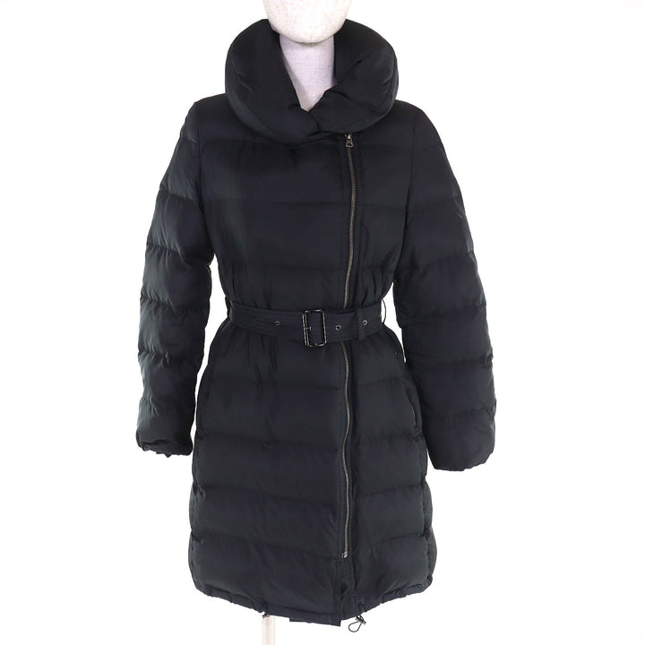 Great Paul Smith BLACK LABEL down coat Belted shawl collar ZIPUP black Women 40