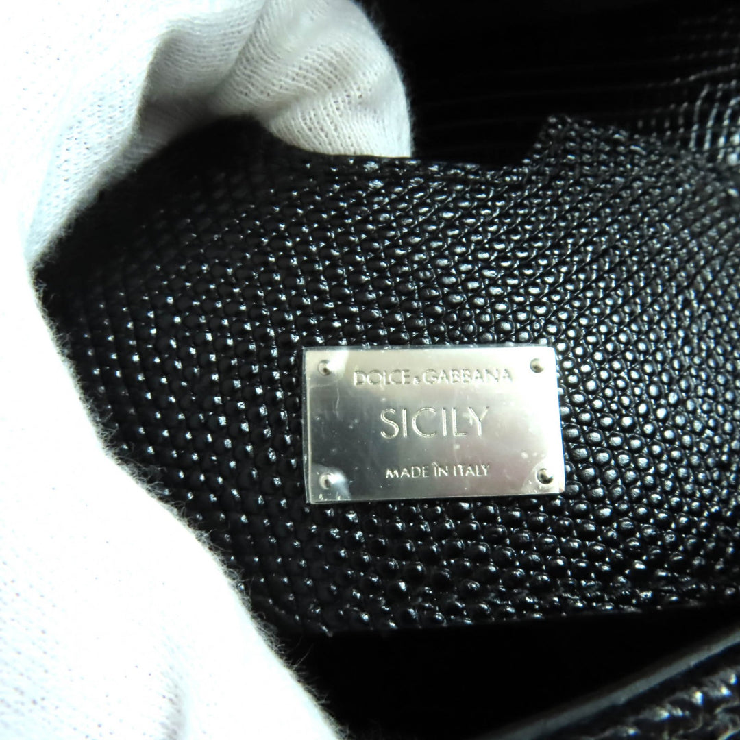 Excellent DOLCE&GABBANA Shoulder Bag black leather Women