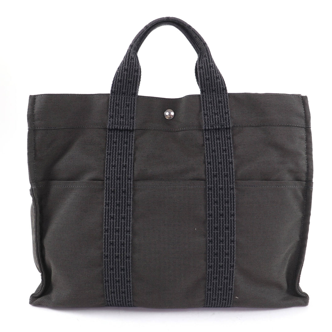 Great HERMES Tote Bag Her Line MM Key and padlock included. Serie Metal canvas