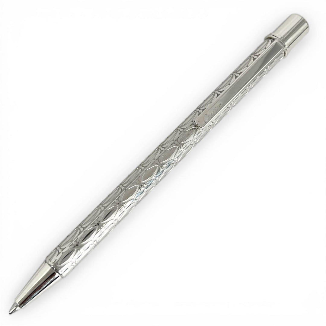 Very Good Cartier Ballpoint pen Happy Birthday 2C C de Cartier Twist Silver mens