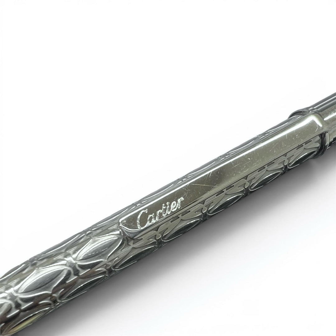 Very Good Cartier Ballpoint pen Happy Birthday 2C C de Cartier Twist Silver mens