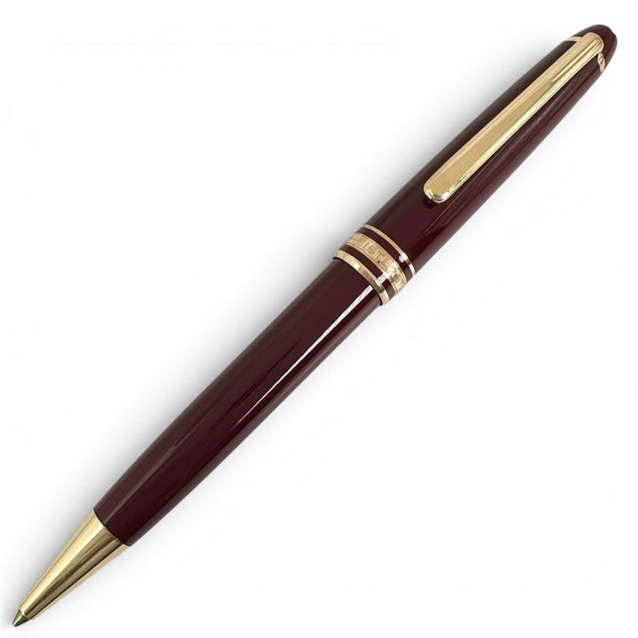 Very Good MONTBLANC Ballpoint pen Meistersteck White Star Twist Type Bordeaux