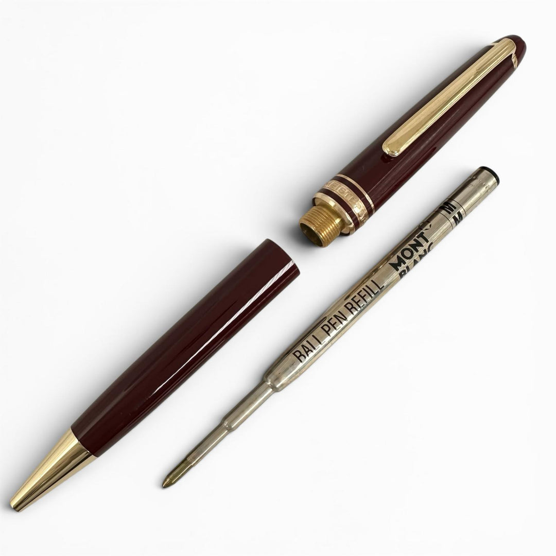 Very Good MONTBLANC Ballpoint pen Meistersteck White Star Twist Type Bordeaux