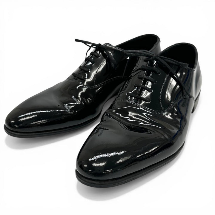 Great CROCKETT&JONES Leather shoes CHEAM 341 Last black Patent leather mens 8