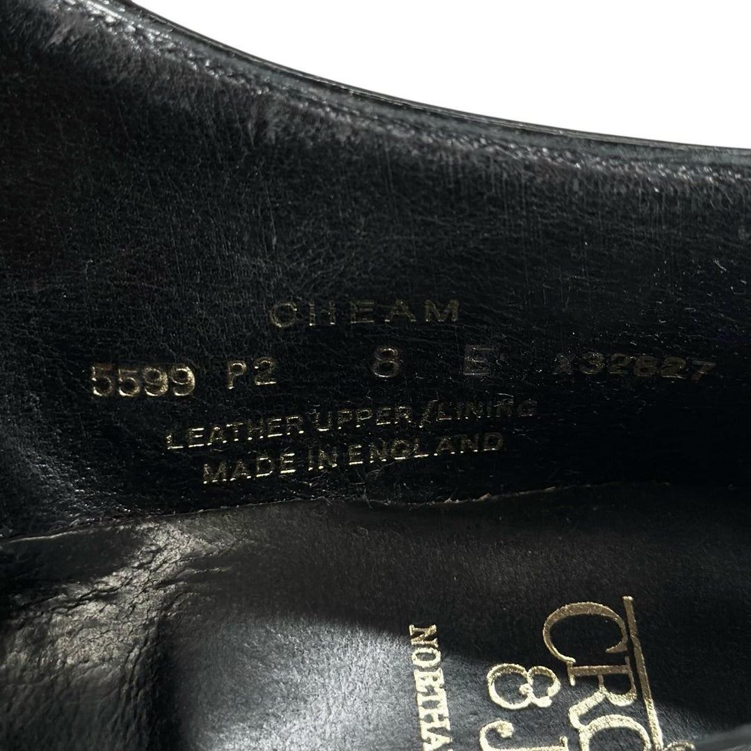 Great CROCKETT&JONES Leather shoes CHEAM 341 Last black Patent leather mens 8