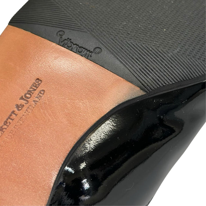Great CROCKETT&JONES Leather shoes CHEAM 341 Last black Patent leather mens 8