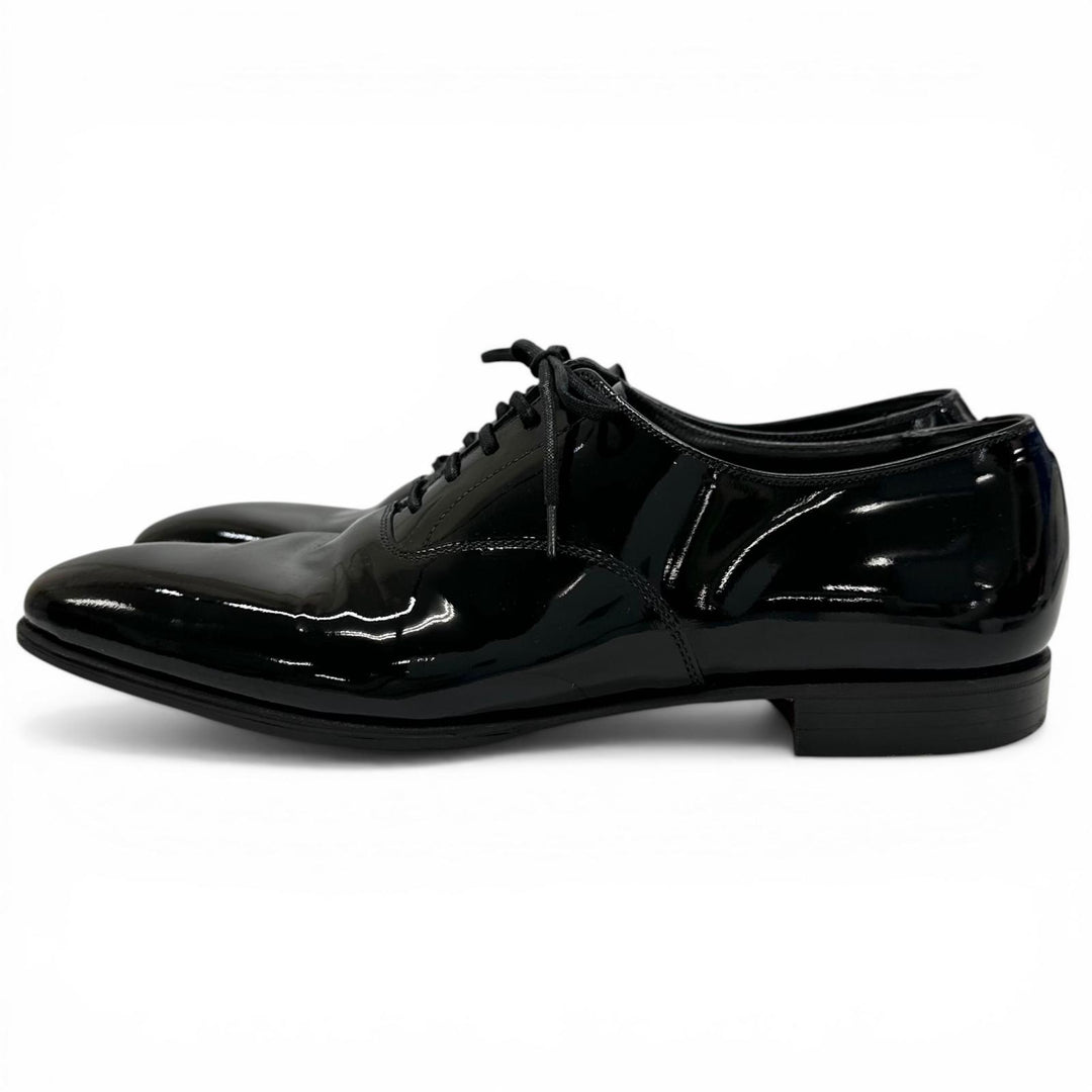 Great CROCKETT&JONES Leather shoes CHEAM 341 Last black Patent leather mens 8