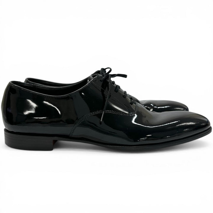 Great CROCKETT&JONES Leather shoes CHEAM 341 Last black Patent leather mens 8