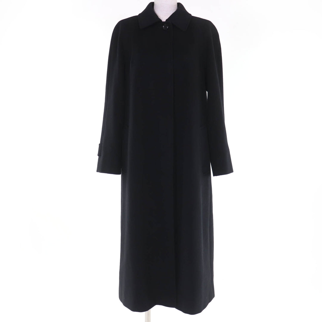 Great BURBERRY LONDON coat Logo button Long length black Angola Women 38