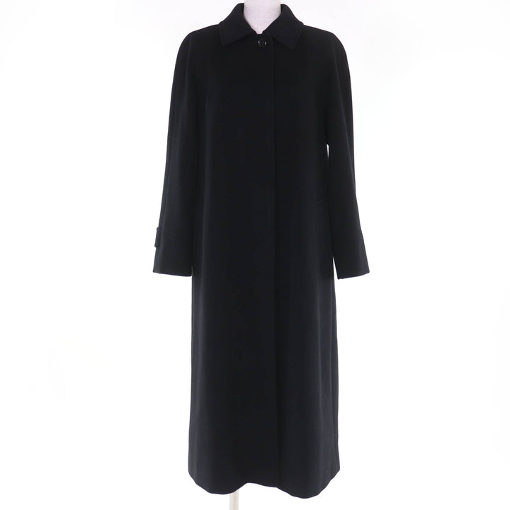 Great BURBERRY LONDON coat Logo button Long length black Angola Women 38